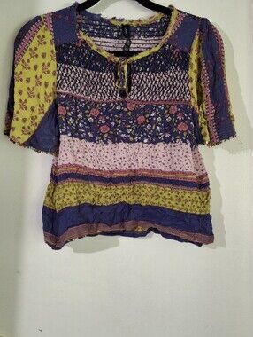 Womens Banjara Artsy boho peasant Blouse Size XS.